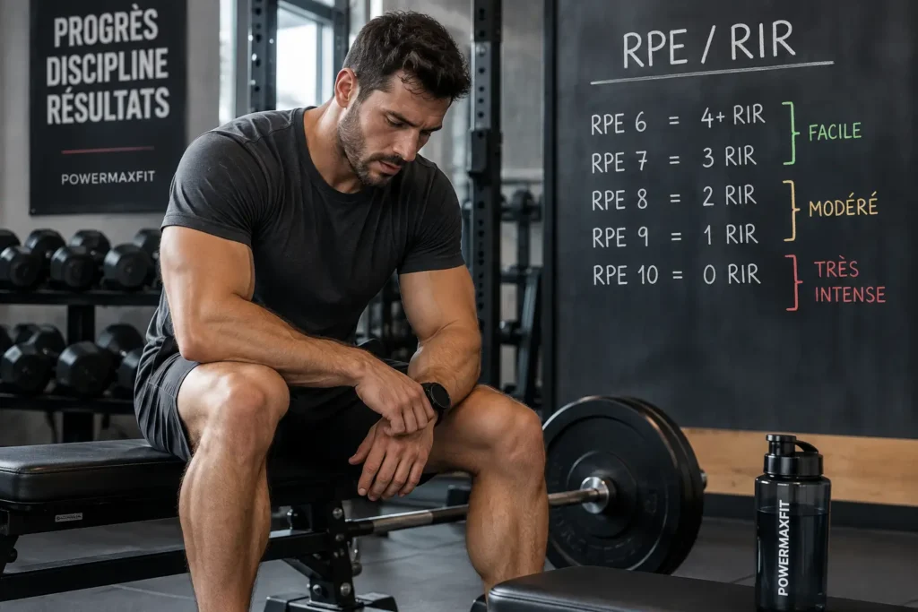 RPE et RIR en musculation pour choisir la bonne charge et estimer les répétitions en réserve